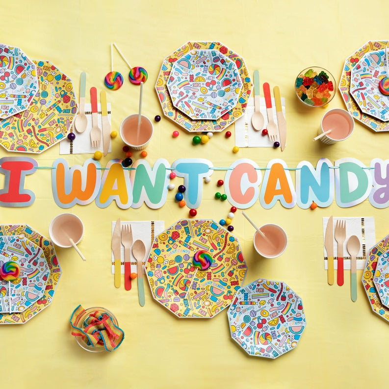 I Want Candy Large Plates (x10)