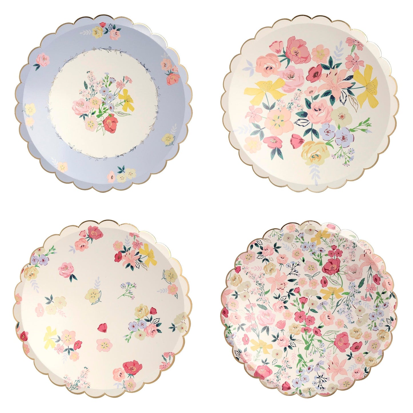 English Garden Dinner Plates (x8)