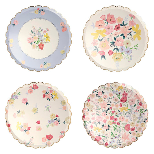 English Garden Dinner Plates (x8)