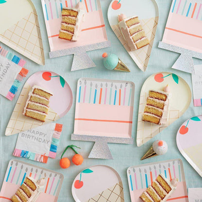 Birthday Cake Plates (x8)