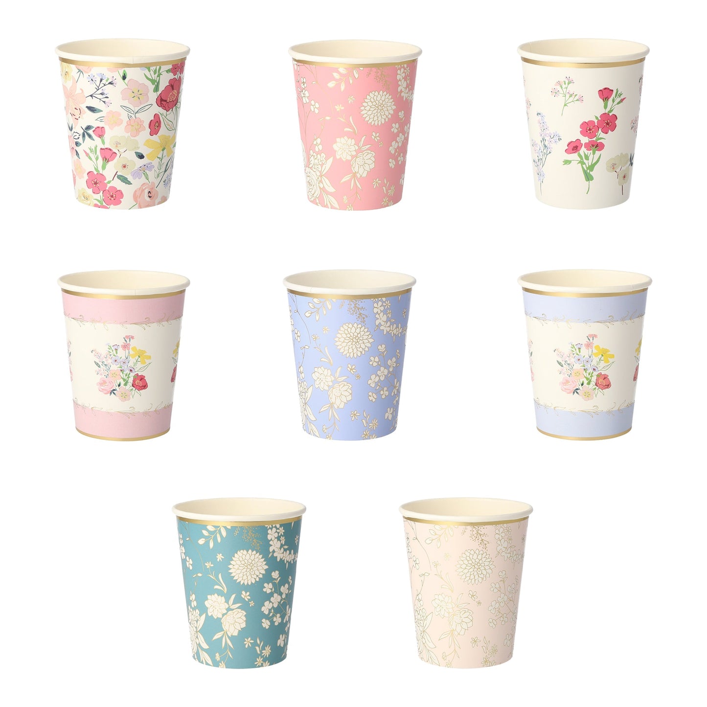 English Garden Party Cups (x8)